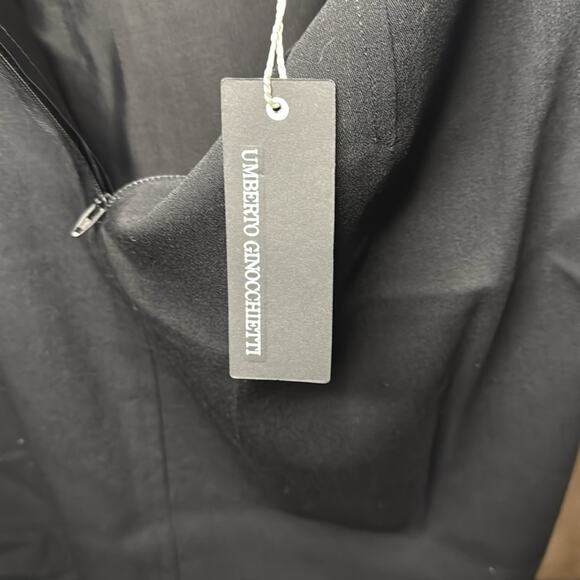 Vintage NWT Umberto Ginocchietti Black Asymmetrical Back Zippered Skirt - Picture 6 of 7